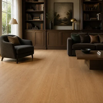 Kvarca vinila grīda ARISTOCRATIC OAK Caramel PW interjerā