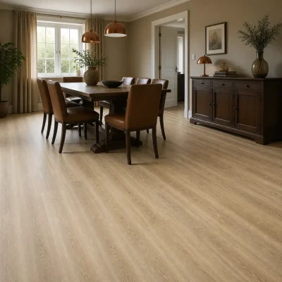 Kvarca vinila grīda FRENCH GALLERIA OAK Dessert MW interjerā