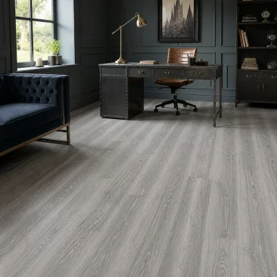 Kvarca vinila grīda FRENCH GALLERIA OAK Storm MW interjerā