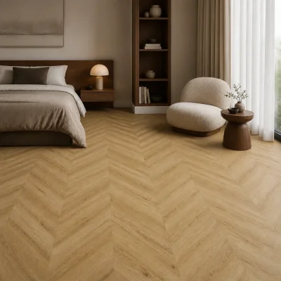 Kvarca vinils SPC Selena Chevron WGAQ002 interjerā