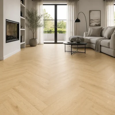 Mitrumizturīgs lamināts 100+ stundas OZOLS WGPH001 10 mm herringbone interjerā