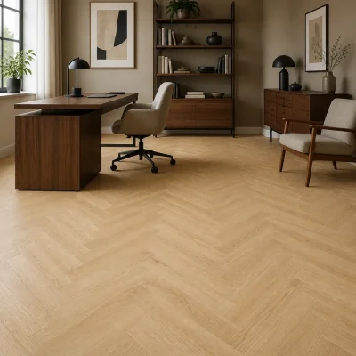 Mitrumizturīgs lamināts 100+ stundas OZOLS WGPH006 10 mm herringbone interjerā